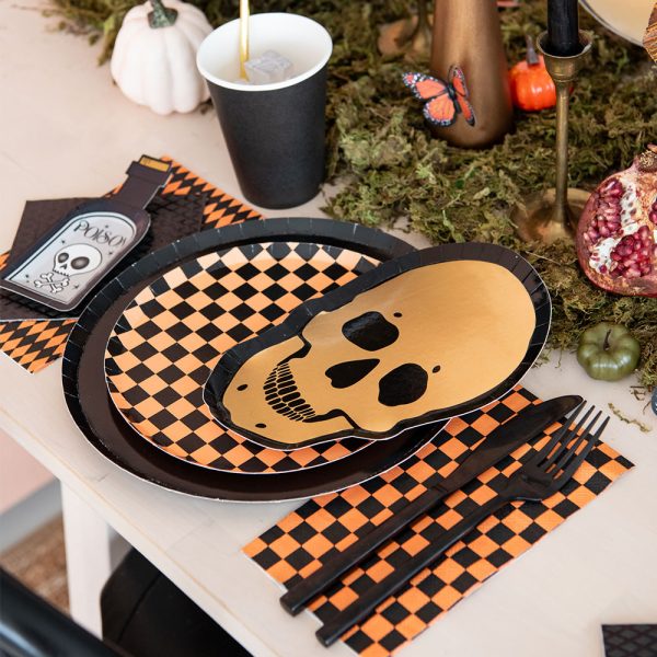 Check It! Halloween Check Guest Napkins Cheap - Image 2