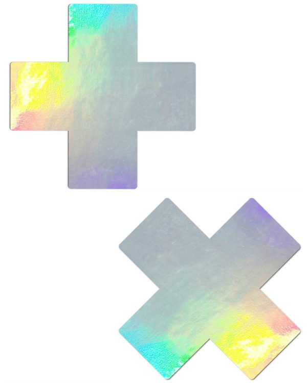 PLUS X: HOLOGRAPHIC CROSS NIPPLE PASTIES Online Hot Sale - Image 2