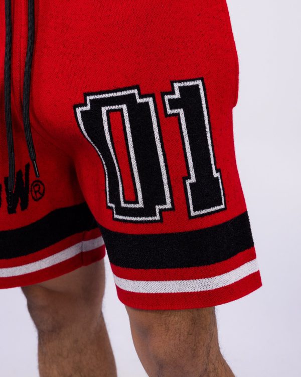 Star Varsity Men s Red Knit Shorts Online now - Image 4