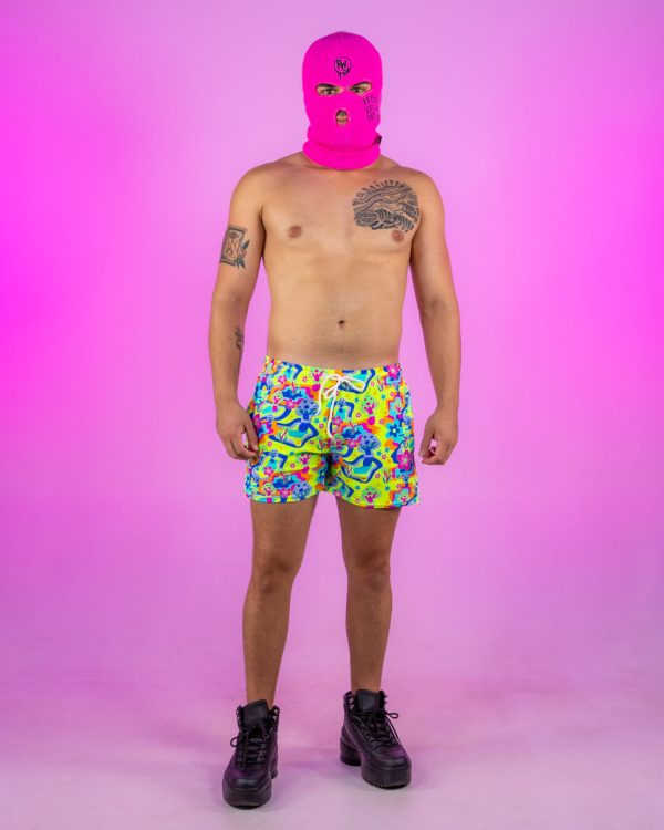 Psychedelic Psilocybin Men s Drawstring Shorts For Sale - Image 2