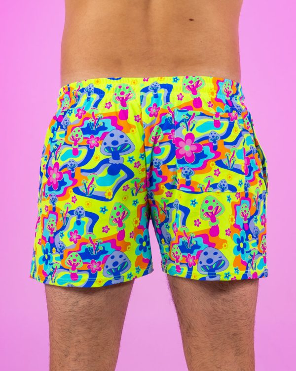 Psychedelic Psilocybin Men s Drawstring Shorts For Sale - Image 3
