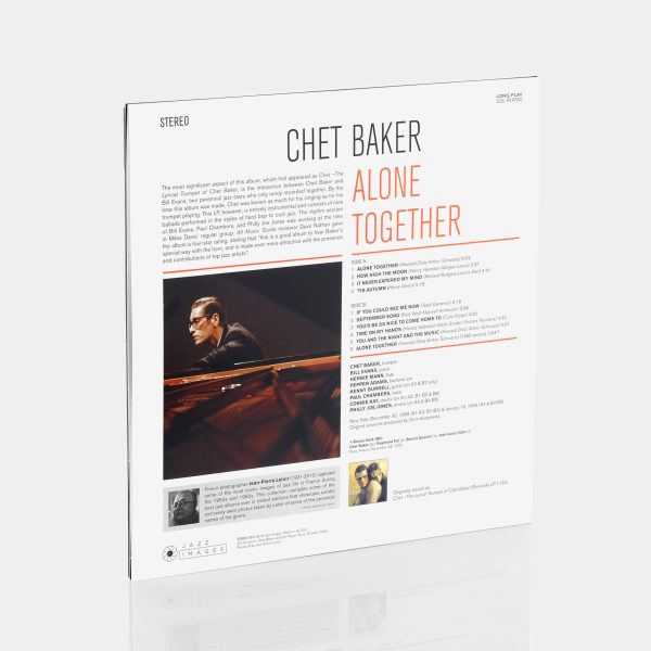 Chet Baker (with Guest Star Bill Evans) - Alone Together LP Vinyl Record For Cheap - Image 3