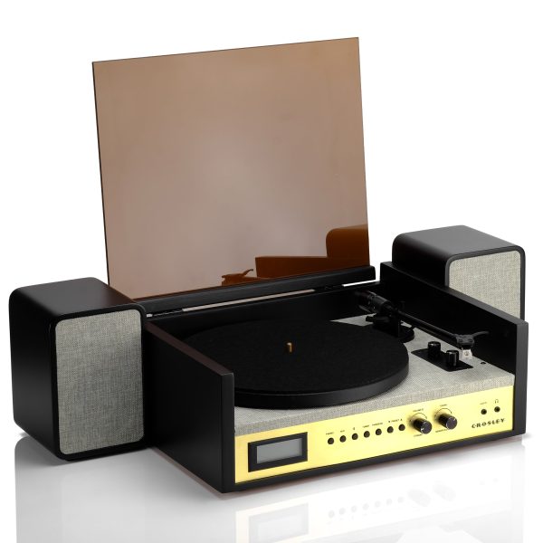 Crosley Coda Shelf System Turntable and Speakers Fashion - Image 3